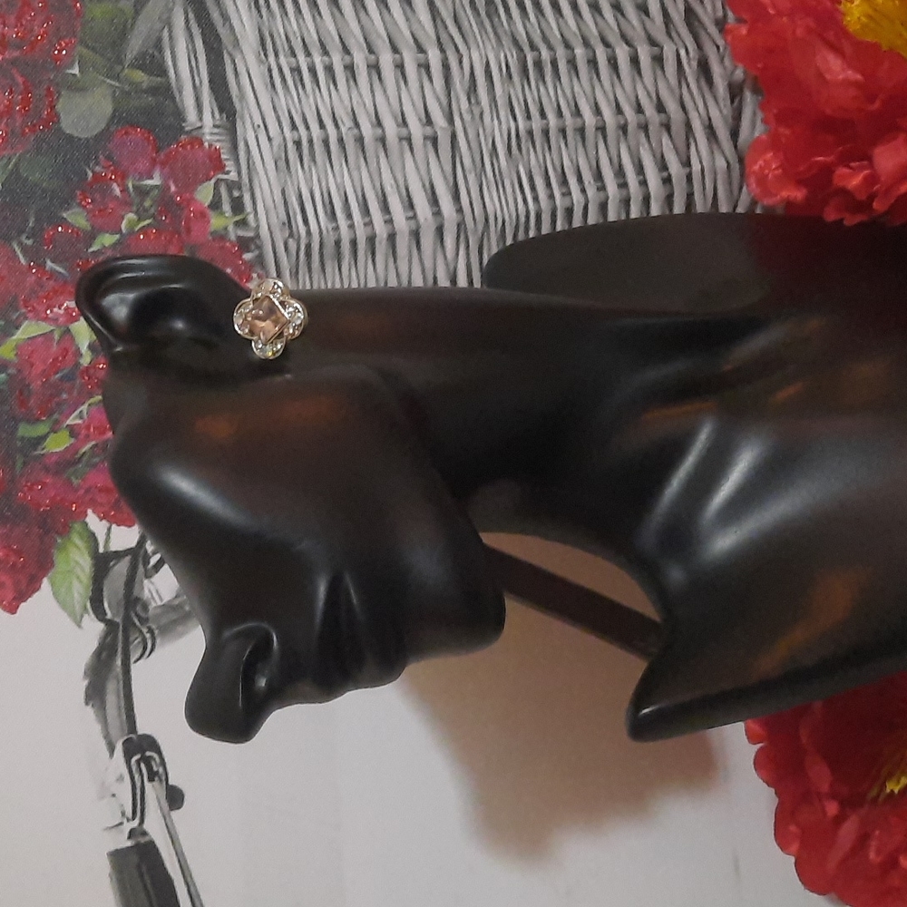 Pink Square Stud Earrings